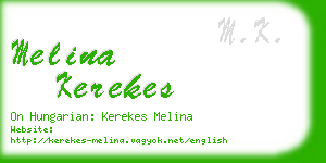 melina kerekes business card